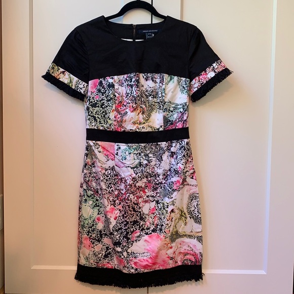 French Connection Mineral Pool multicolored mini dress sz 6 US - Picture 4 of 15